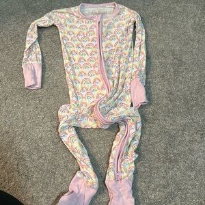 Little Sleepies Zippy Bamboo Pajamas rainbow
